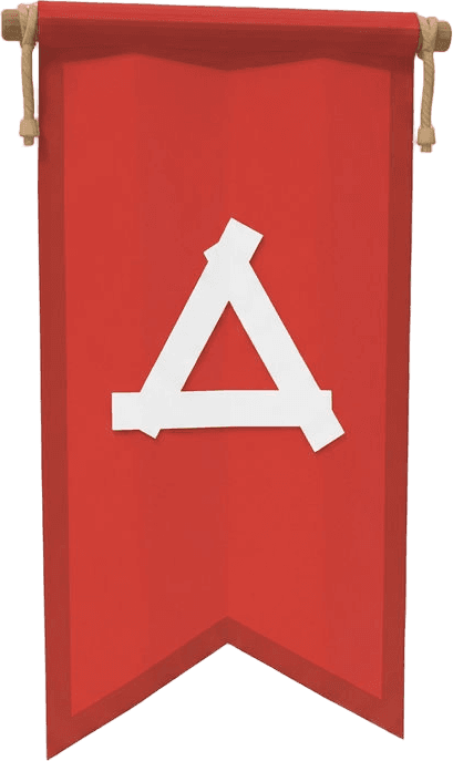 Banner, knocked askew